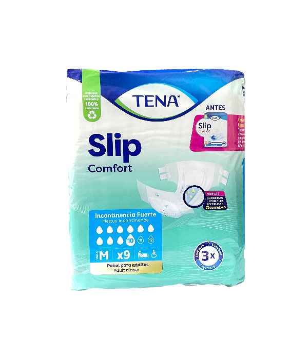 PAÑALES TENA SLIP CLASICO MEDIUM BOLSA X 9 UNS
